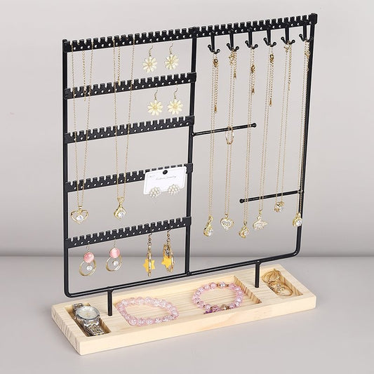 Organizador de Joyas Metálico - Soportes para Aretes, Collares y Anillos - Image 2