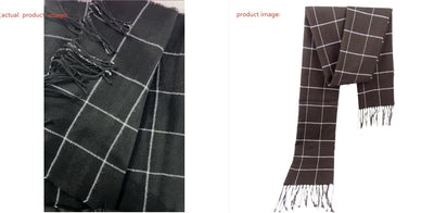 Bufanda Reversible a Cuadros para Hombre - Estilo Versátil - Image 31