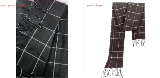 Bufanda Reversible a Cuadros para Hombre - Estilo Versátil - Image 31