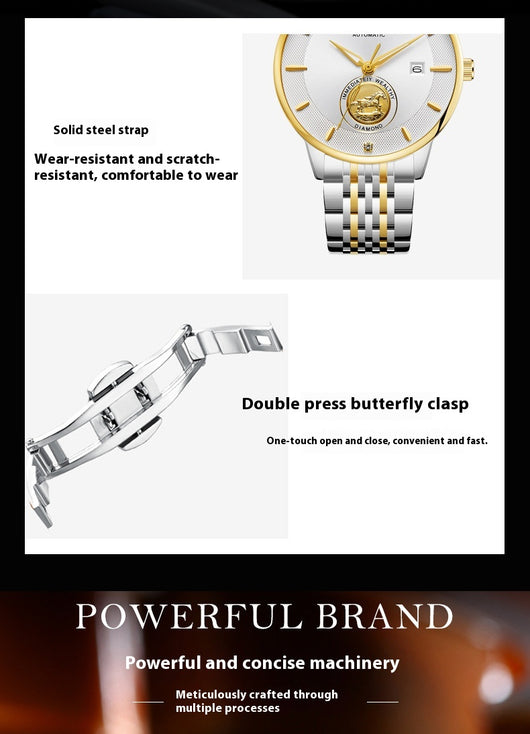 Reloj Mecánico Empresarial para Hombre con Fondo Transparente Impermeable - Image 15