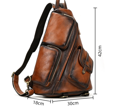Bolso Vintage de Cuero Curtido al Natural - Gran Capacidad - Image 10
