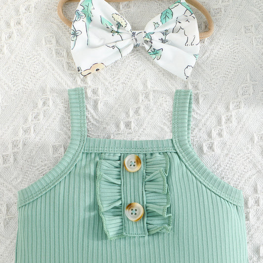Mono Corto Liso para Bebé Niña - Diseño Verano - Image 2