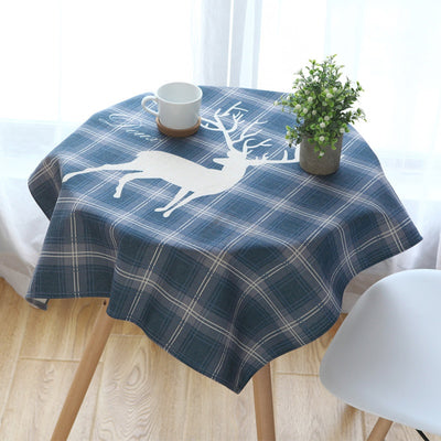 Mantel Redondo Moderno de Algodón y Lino para Mesa de Centro - Image 19