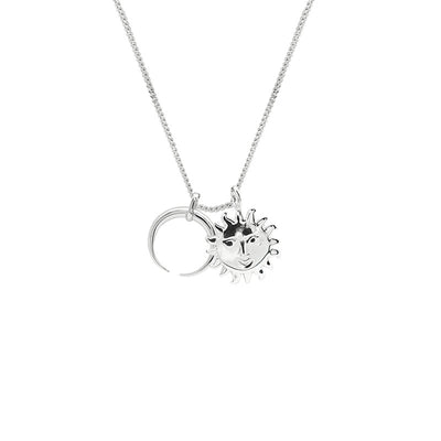 Collar de Plata Esterlina Sol y Luna - Image 2