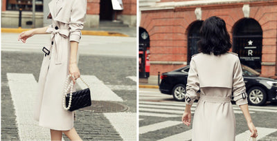 Gabardina Clásica de Largo Medio para Mujer - Image 13