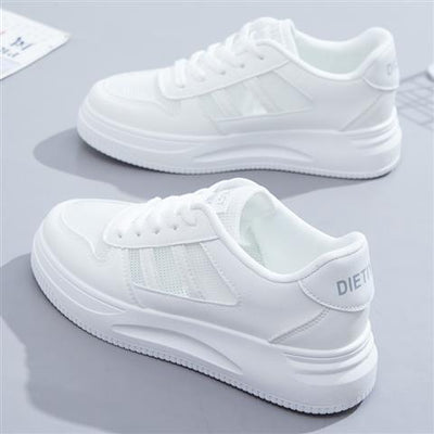 Tenis Blancos de Cuero para Mujer - Estilo Casual Deportivo Versátil - Image 6
