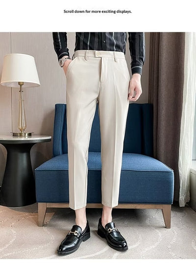 Pantalones de Vestir Casual Rectos para Hombre - Image 22
