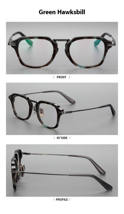 Gafas Retro de Titanio Puro con Montura de Lámina Metálica - Image 22