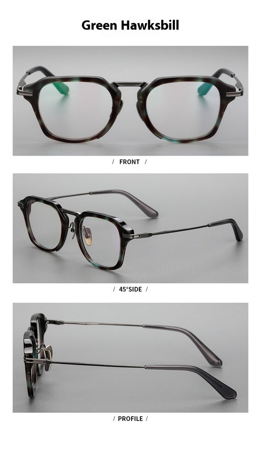 Gafas Retro de Titanio Puro con Montura de Lámina Metálica - Image 22