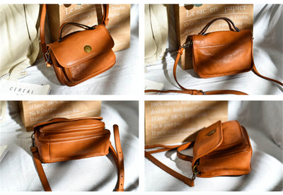 Bolso Bandolera de Cuero Genuino Premium - Diseño Minimalista Neutral - Image 12