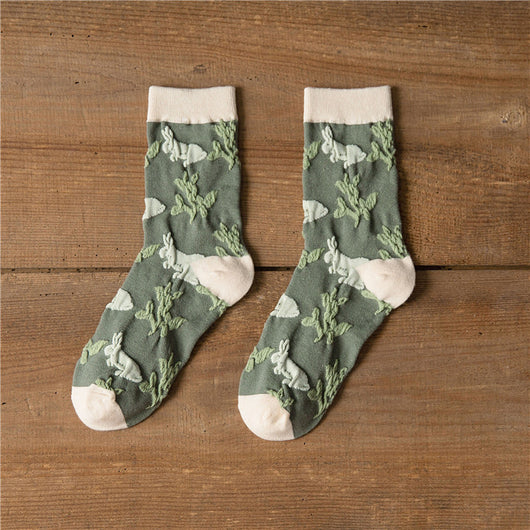 Calcetines Harajuku Mori Literature Otoño Invierno para Mujer - Image 5