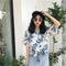 Camisa Retro Estilo Hong Kong con Estampado Vintage