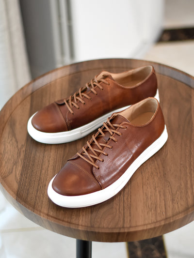 Zapatos Casuales de Cuero de Caballo Curtido a Mano con Acabado Vintage - Image 10