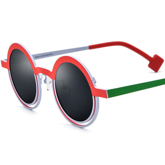 Gafas de Sol Unisex Titanio Puro con Diseño Redondo y Colores Vibrantes - Image 7