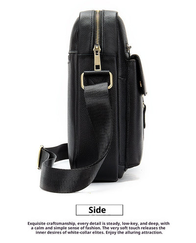 Bolso Mensajero de Cuero Vintage para Hombre - Piel Vacuna Premium - Image 9