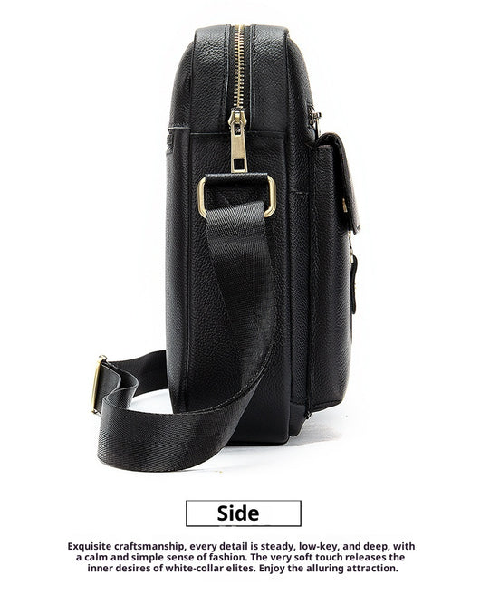 Bolso Mensajero de Cuero Vintage para Hombre - Piel Vacuna Premium - Image 9