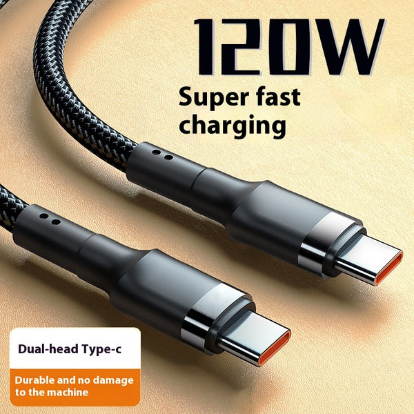 Cable USB Type-C Doble 120W de Carga Rápida 6A