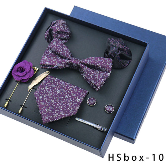 Set de 8 Piezas Accesorios Formales para Hombre - Corbatas, Moños y Pañuelos - Image 11