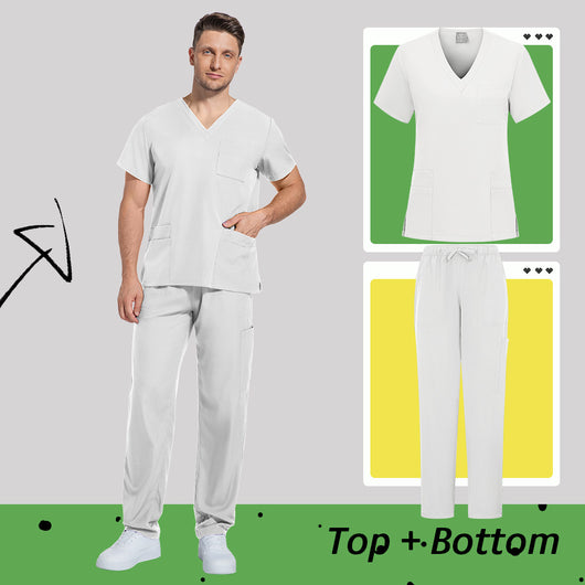 Conjunto de Uniformes Matizados para Médicos y Enfermeras - Image 6