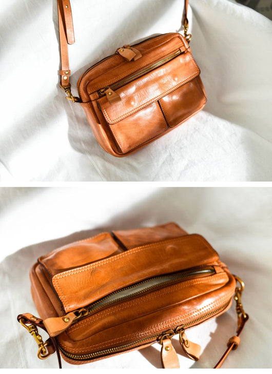 Bolso Crossbody de Cuero Artesanal Estilo Británico para Mujer - Image 9