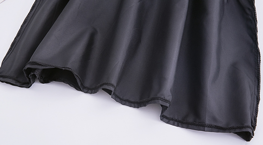 Falda Larga Negra Cintura Alta Corte A Versátil para Mujer - Image 15