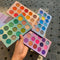 Paleta de Sombras Ojos Azul Perlado y Verde con Lentejuelas