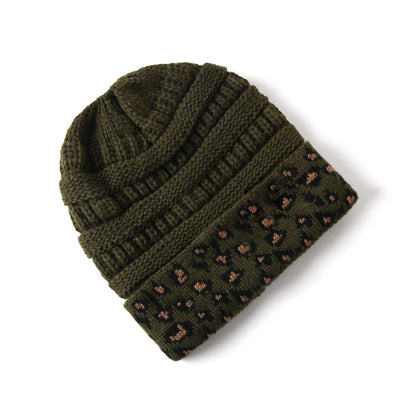 Gorro Tejido para Mujer Estampado Leopardo - Abrigo Cálido para Invierno - Image 14