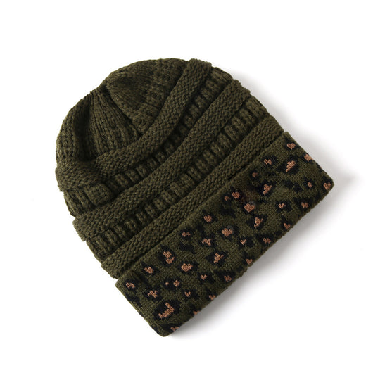 Gorro Tejido para Mujer Estampado Leopardo - Abrigo Cálido para Invierno - Image 14