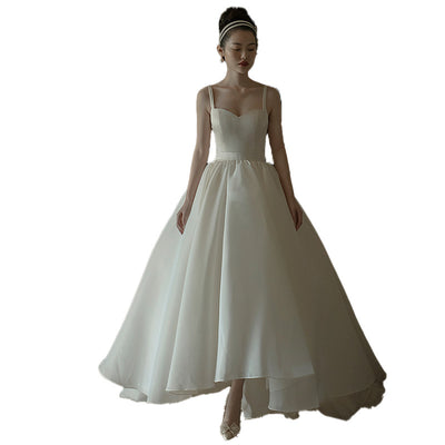 Vestido de Novia Vintage Satinado con Tirantes - Diseño Mori Fantasy Elegante - Image 9