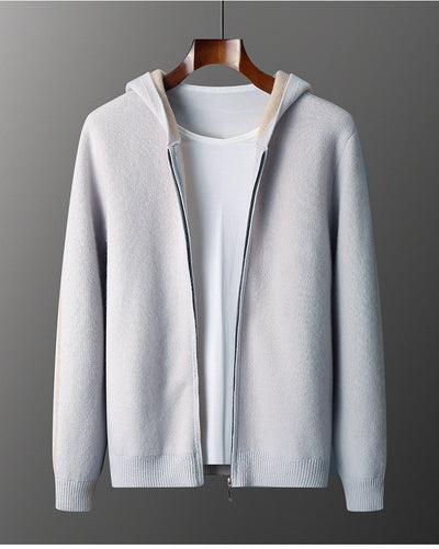 Cardigan de Cashmira para Hombre con Cuello Alto y Cierre - Otoño e Invierno - Image 16