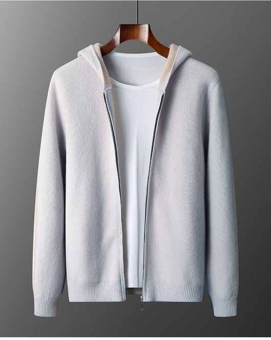 Cardigan de Cashmira para Hombre con Cuello Alto y Cierre - Otoño e Invierno - Image 16