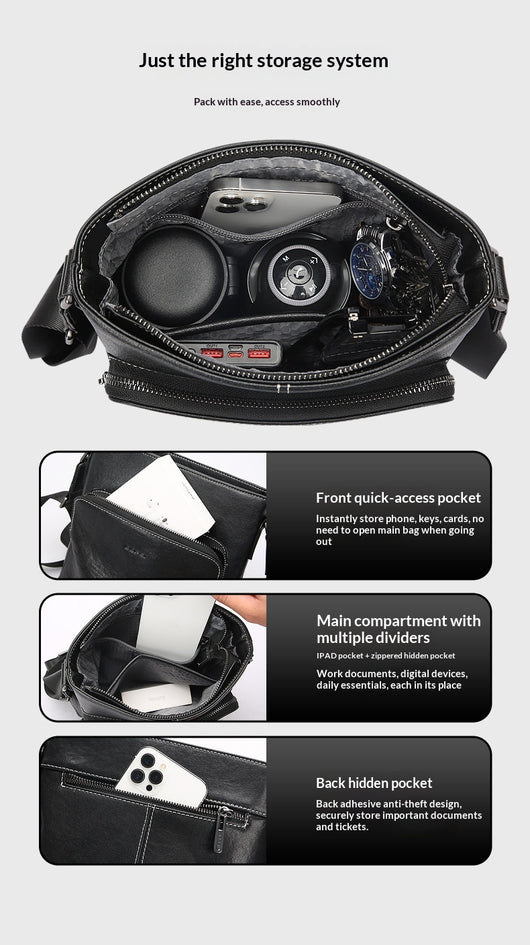 Bolsa Crossbody Multifuncional Resistente al Agua para Hombre - Image 7