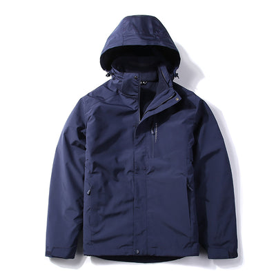 Chaqueta Impermeable de Dos Piezas para Hombre - Abrigo Cálido y Resistente - Image 5