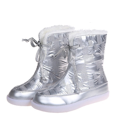 Botas Cálidas para Mujer con Forro de Algodón y Terciopelo - Image 9