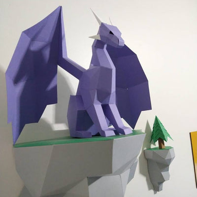 Dragón de Papel Decorativo para Pared - Modelo Sentado en la Isla - Image 6