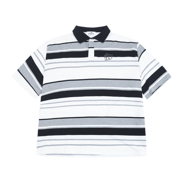 Polo Deportivo de Rayas Contrastantes para Hombre