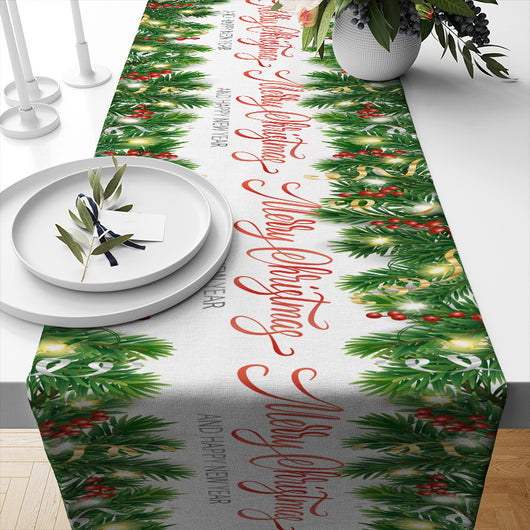 Camino de Mesa Navideño de Lino Aislante para Restaurante - Image 26