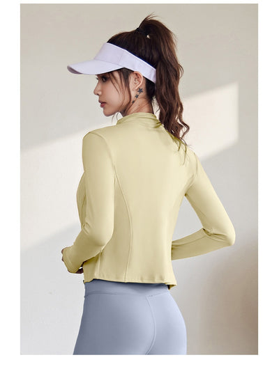 Chaqueta Deportiva Mujer Manga Larga Ajustada para Running, Fitness y Yoga - Image 44