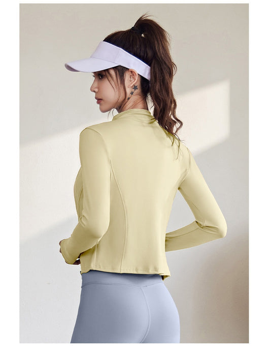 Chaqueta Deportiva Mujer Manga Larga Ajustada para Running, Fitness y Yoga - Image 44