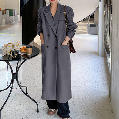 Gabardina Larga Clásica para Mujer - Abrigo Elegante Estilo Británico - Image 3