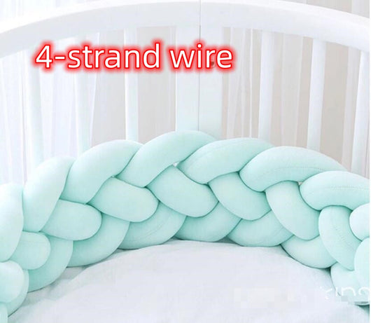 Protectores de Cuna Trenzados Alargados con Almohada Decorativa - Image 45