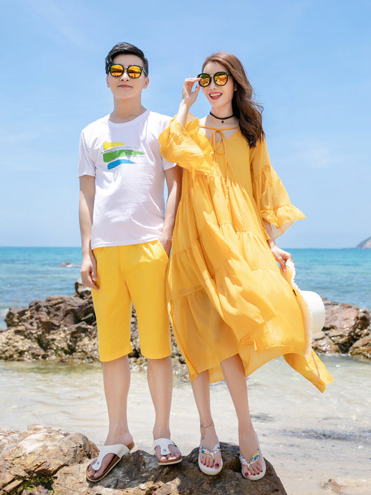 Conjunto de Playa Familiar - Culottes Verano para Papás e Hijos - Image 2