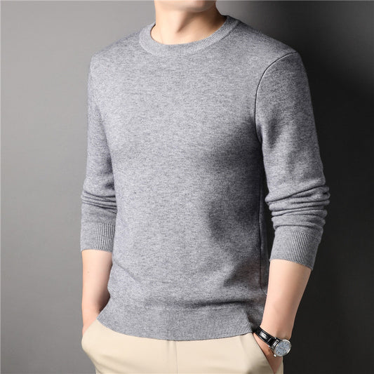 Suéter Tejido Slim Fit para Hombre - Diseño Ejecutivo Cuello Redondo Otoño