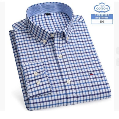 Camisa de Cuadros de Algodón Puro para Hombre - Image 3