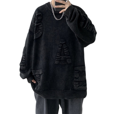 Suéter Cardigan Hombre Talla Grande Algodón Tejido Suelto - Image 5