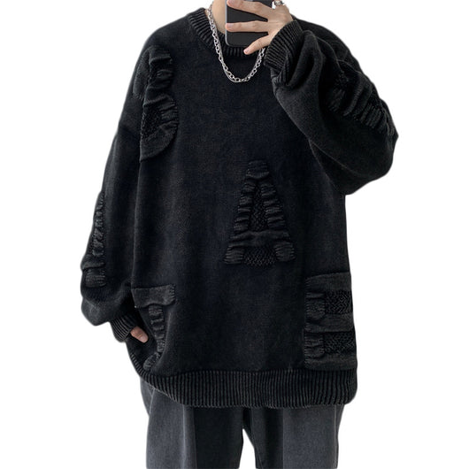 Suéter Cardigan Hombre Talla Grande Algodón Tejido Suelto - Image 5