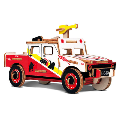 Modelo de Auto 3D de Madera - Puzzle Educativo Armable para Niños - Image 32