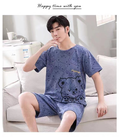 Conjunto Veraniego Hombre Estilo Coreano Manga Corta Holgado - Image 25
