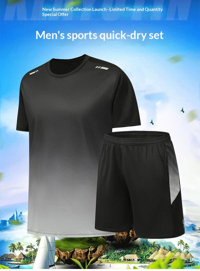 Conjunto Deportivo Casual de Verano con Diseño Degradado - Playera y Shorts - Image 14
