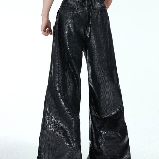 Pantalones Rectos Casuales de Textura Pesada - Corte Suelto y Cómodo - Image 3
